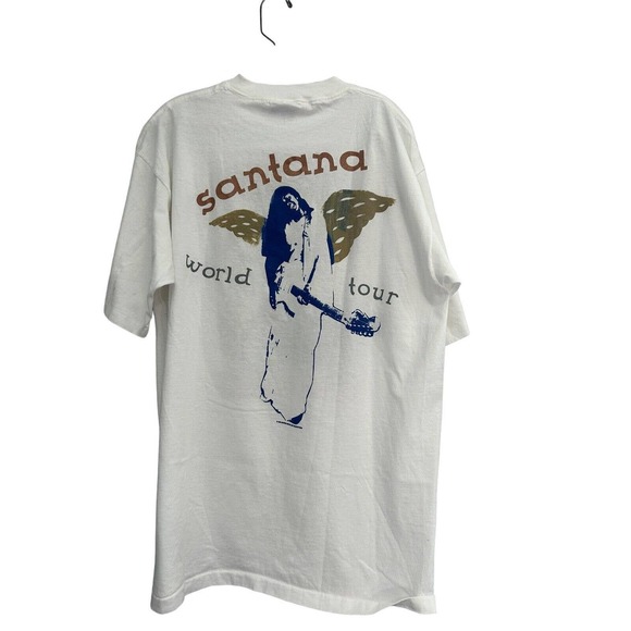 Carlos Santana Vintage 1994 World Tour Concert Graphic 100% Cotton Shirt XL - Picture 2 of 16